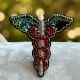 Handmade Jewelry Unisex Caduceus Brooch Pin